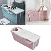 L-XL Folding Bathtub Adult Kids Portable Bath Tub with Cover Spa Sauna Relaxing