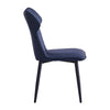 Set of 2 Faux Leather/Suede Dining Chairs Metal Legs Reception Restaurant Chair