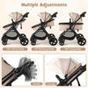 High Landscape Toddler Pushchair with Aluminum Frame & EVA Wheels-Beige