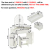White Mirred Corner Dressing Table with Led Lights Makeup Desk Vanity Set