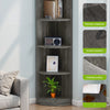 5-Tier Corner Bookshelf, 30x30x180cm Wooden Shelf for Living Room, Office