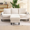 3 Seater Sofa Corner Sofa Sectional Sofa Couch with Reversible Chaise Beige