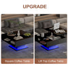 Led Coffee Table with Hidden Storage for Living Room Lift Top Coffee Table Black