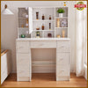 Vanity Dressing Table LED Light Mirror Hidden Shelves 7 Drawers Modern Make up