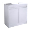 White Bathroom Sink Cabinet Under Basin Unit Cupboard 2 Door Storage High Gloss