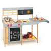 Outdoor Kid's Mud Kitchen Set Wooden Kid's Play Kitchen w/ Water Box