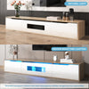 180cm TV Stand Cabinet Unit High Gloss Front MDF Entertainment LED Lights Modern
