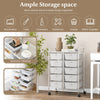10-Drawer Storage Cart Home Organizer Storage Unit Trolley Utility Cart Clear