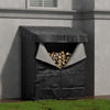 Outdoor Wooden Log Store Metal Garden Shed Firewood Stacking Storage w/ PE Cover