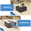 4-Piece Patio Furniture Set Outdoor Rattan Wicker Sofa & Ottoman Set w/Table