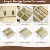 Jewelry Organizer with Flip Up Mirror & 4-Layer Cabinet-White