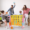 Giant 4 in a Row Game Jumbo Connect 4 Garden Games Set w/42 Gripped Rings