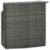 5 Piece Garden Bar Set with Cushions Poly Rattan Grey