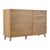 Industrial Wooden Cupboard Sideboard Storage Cabinet Unit Bookshelf Rattan Doors