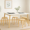 Sturdy Wooden Stools for Indoor Use – 4-Pack Classroom, Kitchen & Dining Room