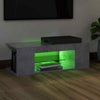 TV Cabinet with LED Lights Concrete Grey 90x39x30 cm
