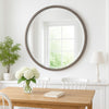 Mirror Large Round Wall Antique Vintage Silver Metal Frame Bathroom Mirror 100cm