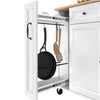 Rolling Kitchen Island Cart on Wheels with Drop-Leaf Countertop and 4 Drawers