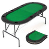 Blackjack Texas Hold’em Casino 8 Players Poker Table w/8 Cup Holders-Green