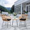 Wicker Bistro Sets Outdoor Garden Furniture Table Rattan Chairs Seat Patio UK