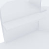 Corner Mirror Dressing Table with LED Lights White Makeup Desk 5 Drawers & Stool