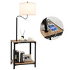 Floor Lamp Bedside Nightstand End Table Lamp W/ End Table and USB Charging Ports