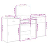 Vopese 4 Piece Dressing Table Set White Engineered Wood Bedroom Furniture D3A6