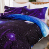 3D Galaxy Duvet Cover with Pillow Cases Universe Bedding Set Single Double King