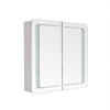 Double Door Bathroom Mirror Cabinet with Lights/Socket/Bluetooth/Demister/Shelf