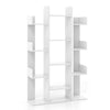 Display Cube Shelf Tall Bookcase Storage Organizer w/13 Open Shelves White