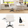Armless Office Desk Cross Legged Office Chair w/Adjustable Height & 360°Rotation