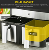 Dual Basket Air Fryer 8L with Finish Timer 10 in 1 LED Non Stick 42-3-6