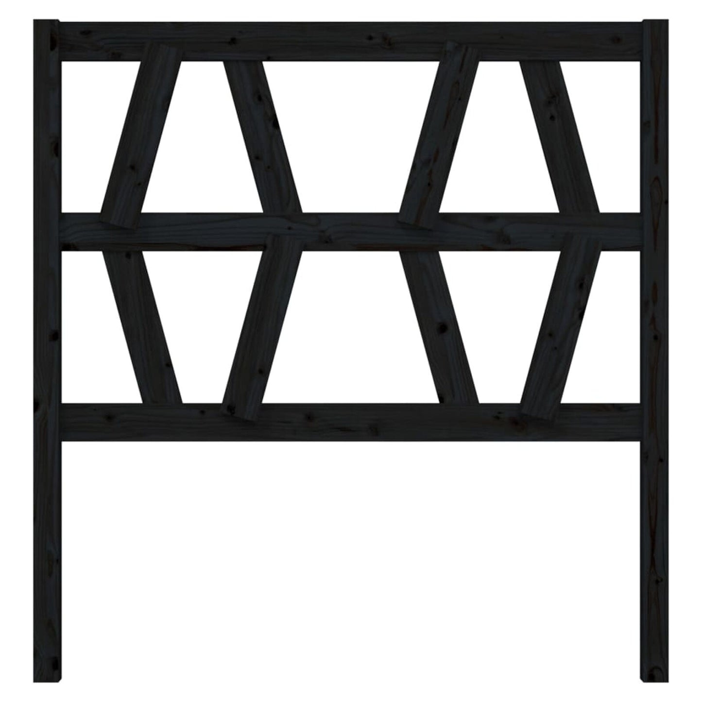Homgoday Bed Headboard Black 96x4x100 Solid Wood Pine, Bed Backboard, Bed G0S1