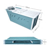 L-XL Folding Bathtub Adult Kids Portable Bath Tub with Cover Spa Sauna Relaxing