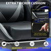 Grey Gaming Chair Leather Racing Office Executive Recliner with Leg Rest Massage