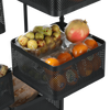 Vegetable Shelf Rack Tier Mobile Kitchen Utility Rotating Storage 6 Cart Trolley