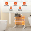 Electric Heated Towel Rail Bathroom Warmer Timer Ladder Radiator Storage Shelf