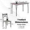 5-Piece Dining Table Set Modern Kitchen Room Table and Chairs Set w/Metal Frame
