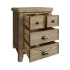 Holcombe XL Bedside Cabinet Nightstand Side Table 4 Storage Drawers Solid Wood