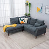 L-Shaped Corner Sofa, Sectional Couch with Built-in USB Port Chaise