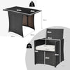 Space-saving Outdoor Conversation Set w/ Tempered Coffee Table-White