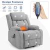 Electric Lift Rise Recliner Chair 8 Points Massage Armchair Sofa with Cup Holder
