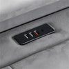 Upholstered Platform Bed 4ft6 Double Bed Frame with LED Storage Headboard Grey