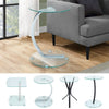 Tempered Glass Side End Table Coffee Tea Desk Small Sofa Couch Lamp Stand Modern