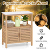 Wood Garden Potting Bench Outdoor Potting Table Planting Work Bench Station