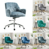 Office Chair Task Adjustable Height Mid Back Swivel Wheels Armrest Crush Velvet