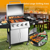 Deluxe Gas BBQ Grill Stainless Steel 4 Burner + 1 Side Outdoor Barbecue