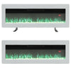 LED Fireplace Media Wall Fire Wall Mounted / Standing Electric Heater 40-100in