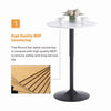 60cm Black Metal Base White Round MDF Top Bar Table Pub Table Height Adjustable