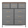 9 Drawer Chest of Drawers Fabric Dresser Bedside Storage Organizer Unit Bedroom